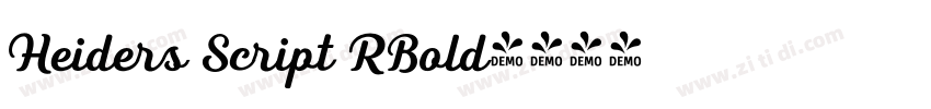 Heiders Script RBold字体转换